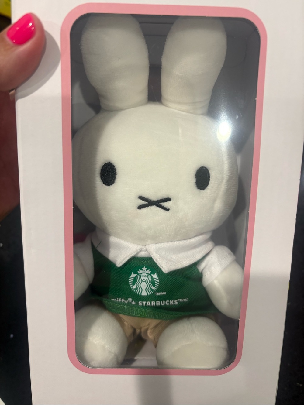 Starbucks x Miffy Bunny Plush in Green Barista Apron, New in Box